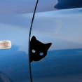 thumbnail image 3 of 2pc Reflective Black Cat Face Peeking Automotive Window Decals Car Stickers, 3 of 5