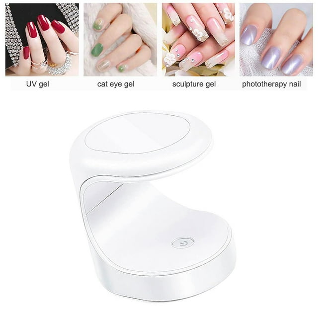 Mini lámpara de uñas LED UV, lámpara UV portátil, secador de uñas, máquina de manicura eléctrica, lámpara de curado de esmalte de uñas en gel para un solo dedo
