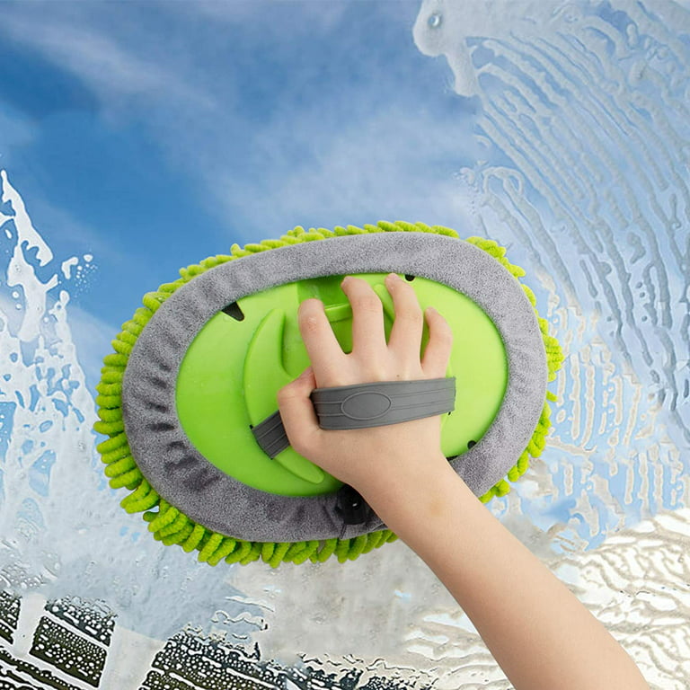 MATCC 62” Car Wash Brush with Long Handle Car Wash Mop Mitt Sponge Chenille  Microfiber Car Cleaning Supplies To…