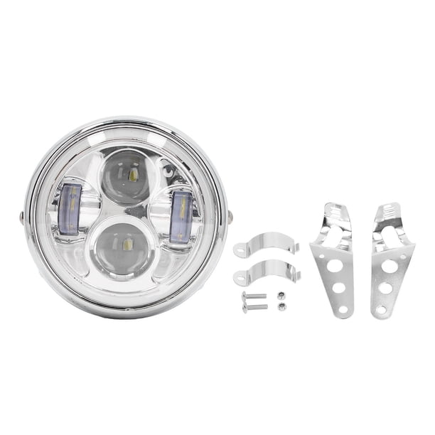 Faro LED para motocicleta de 6,5 pulgadas, lente de PC transparente de 12V, lámpara frontal resistente al agua y a los golpes para Scooter y bicicleta de calle Jadeshay A