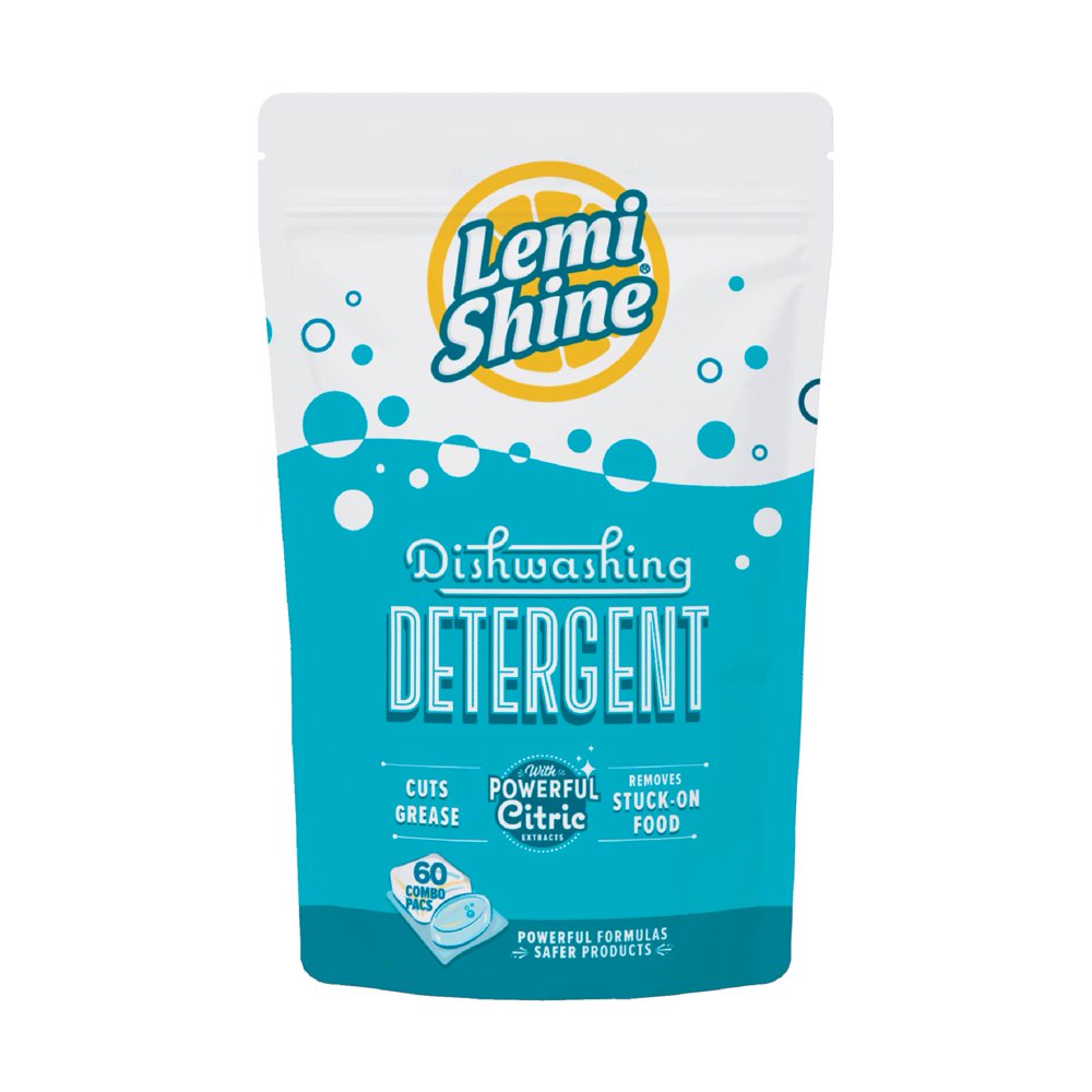 Lemi Shine Dishwashing Detergent, Cleans With Natural Citric Acid, 60