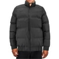 thumbnail image 3 of Men's Heavyweight Removable Hood Insulated Lined Quilted Puffer Zip Up Jacket (Black, S), 3 of 4