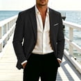 thumbnail image 2 of Atkumj Notch Lapel Blazer for Men Business Formal Solid Color Single Button Blazer Jacket Long Sleeve Casual Suit Jackets with Pockets S, 2 of 10