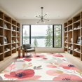 thumbnail image 2 of ODIKA 4'x6' Machine Washable Non-Slip Area Rug, Watercolor Pink High Traffic Rug, Pink, 1085411, 2 of 7