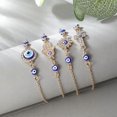 thumbnail image 1 of 4pcs Bracelet Mauvais il Plaqu pour Femme Bracelet Fait Main Dlicat Simple Curseur Rglable Chane Bracelets Mauvais il Bijoux Cadeau, 1 of 5