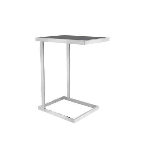 Pasargad Home Luxe Glass & Steel End Table