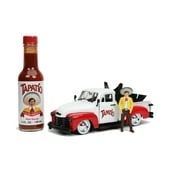 1953 Chevy Pickup Truck with Charro Man figure, Tapatio - Jada Toys 31968 - 1/24 scale Diecast Model Toy Car