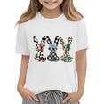 thumbnail image 6 of CYRBOKO Kids Easter T-shirts, Cotton Casual Holiday Short Sleeve Girls Summer Tops White Size 7-8 T, 6 of 8