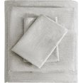 thumbnail image 1 of Linen Look Queen Sheets, Cotton Like Soft Cationic Sheets, Luxury Deep Pockets Bed Sheet Set with Corner Straps, Light Grey, 1 of 1