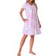 thumbnail image 2 of INSPIRE CHIC Camisón de Noche para Mujeres, Ropa de Dormir, Vestido de Lounge, Cuello en V, Manga Corta, Camisones XS Rosa Púrpura, 2 of 5