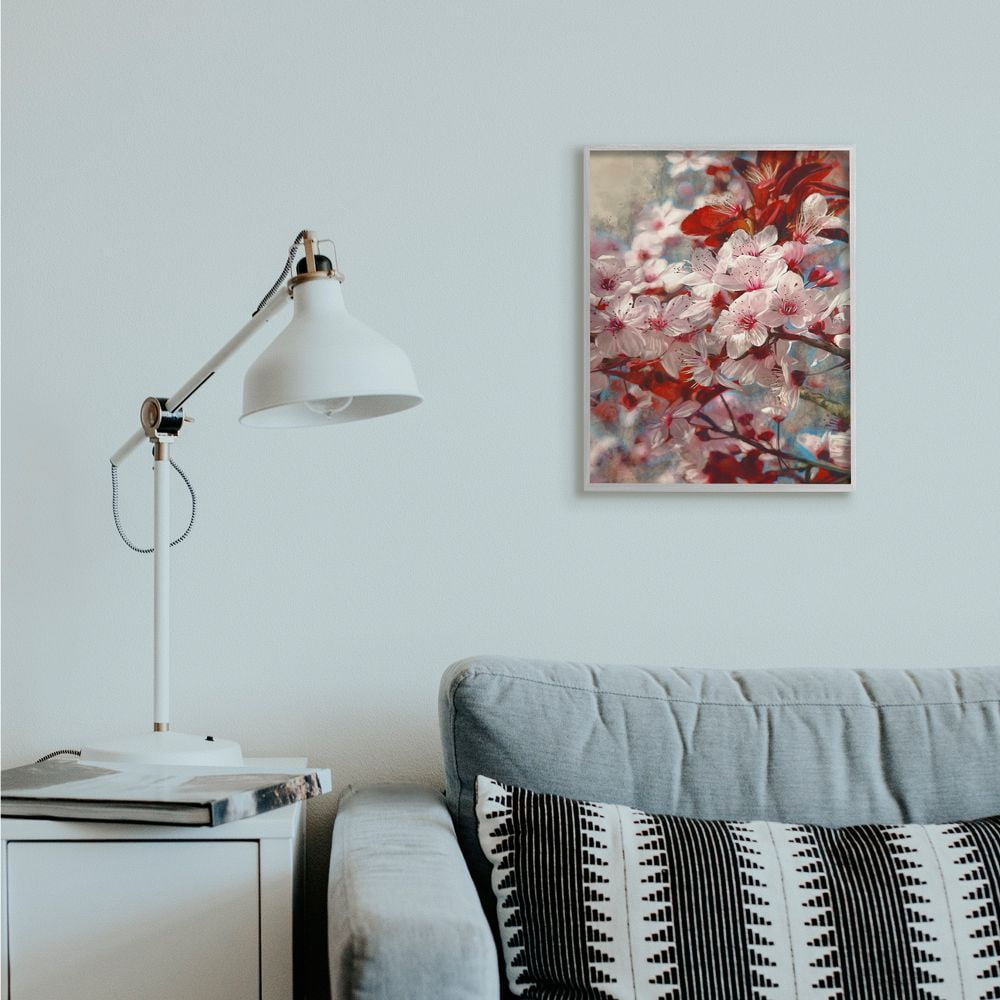 Stupell Industries Beautiful Flower Blossoms on Tree Branches Pink Red Designed by Ziwei Li