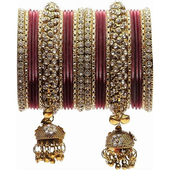 Indian Ethnic Partywear Handmade Bangles – Elegant Jewelry for Women, Perfect for Weddings, Festivals, and Everyday Wear (2.10)