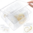 thumbnail image 1 of Organizador de Joyas de Acrílico, Organizadores de Joyas Transparentes y Almacenamiento con 60 Bolsas, para Aretes, Anillos, Pulseras y Collares, 1 of 5