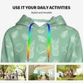 thumbnail image 4 of Daiia Tropical Pineapple Pattern Women's Fashion Hoodies & Sweatshirts with Kangaroo Pocket Hooded Sweatshirt with Eye-catching Drawstrings-Small, 4 of 7