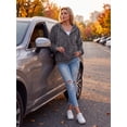 thumbnail image 5 of Cueply Hoodies for Women Fleece Half Zip Pullover Tops Fall Winter Hooded Sweatshirt Jacket Coat with Pockets, 5 of 8