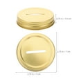thumbnail image 2 of FRCOLOR 20pcs Mason Jar Coin Slot Lid 70mm Tin Plate Caps for Canning Jars Regular Mouth Coin Bank Top Metal DIY Savings Craft Projects, 2 of 8