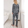 thumbnail image 3 of KISSGAL Jogger Pajama Set Long Sleeve Sleepwear Soft Pj Set Comfy Lounge Set Nightwear with Pockets, 3 of 6