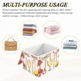 thumbnail image 6 of Yayeee Collapsible Cube Storage Bin with Lid Fabric Closet Decorative Basket with Handles, Beach Crab, 6 of 7