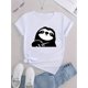 thumbnail image 2 of Women's Cute Sloth Graphic Tee - Casual Round Neck Short Sleeve T-Shirt, Stretchy Polyester Blend, Machine Washable - Perfect for Summer, 2 of 6