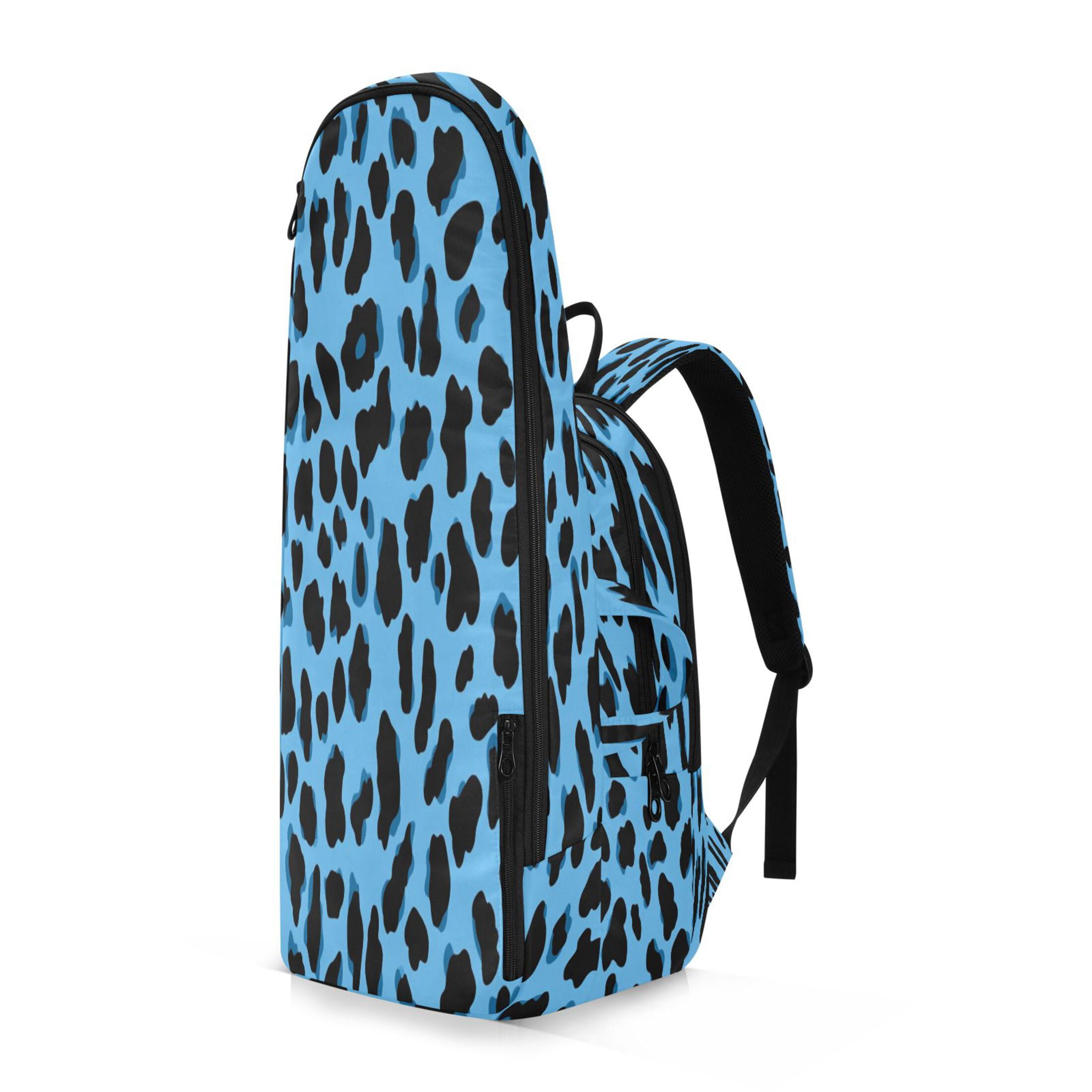 2 Racquet Holder Tennis Backpack Tennis Racket Covers Gym Bags Blue Leopard Pattern