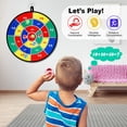 thumbnail image 3 of Casewin Dart Toys for Kids, Double Sided Safe Dart Board for Kids with 16 Sticky Balls and 28.7 Inches Dartboard, Best Outdoor Indoor Sports Family Party Toys Game Gifts for Boys Girls Chil, 3 of 6
