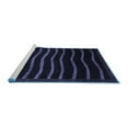 thumbnail image 2 of Ahgly Company Machine Washable Indoor Rectangle Abstract Blue Modern Area Rugs, 2' x 5', 2 of 4