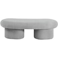 thumbnail image 3 of Meridian Furniture Luka Grey Boucle Fabric Bench, 3 of 13