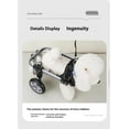 thumbnail image 6 of 4-Wheel Dog Wheelchair for Little, Medium, Large Pets, Adjustable Pets Cart Mobility Aids, Chest & Thigh Support, XS, 6 of 9
