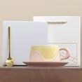 thumbnail image 1 of Binmer Coffee Cup And Saucer Set Lattes Ceramic Mug Mug Practical Gifts Gift Set, 1 of 6