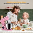 thumbnail image 5 of Ailessom New Stand Mixer,6.5-QT 10-Speed Tilt-Head Kitchen Electric Mixer with Bowl, Dough Hook, Beater, Whisk for Most Home Cooks,(Sakura Pink）, 5 of 8