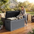 thumbnail image 7 of Homall 100 Gallon Outdoor Box Deck Plastic Resin Storage Box, Gray, 7 of 7