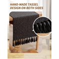thumbnail image 3 of GHSDFBB Rustic Table Runner Boho Style, Handmade Tassels Black Table Runner 108 Inches Long for Home Dining,Coffee,Tea,Kitchen,13x108, 3 of 6