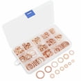 thumbnail image 2 of BTOER Ensemble de 150 Joints de Rondelle en Cuivre M5-M22 Kit d'Assortiment de Joints Plats Rondelles en Cuivre Ensemble de Joints pour Carter d'Huile, 2 of 9