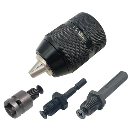 

1/2-20UNF Keyless 1.5-13mm 3-Jaw Drill Chuck Quick Change Adapter SDS-Plus Handle 1/4Inch Hexagonal Hammer