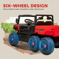 thumbnail image 4 of Qaba 24V Kids Ride On Truck with 6 Wheels, 4WD Electric Ride On Car with Dump Bed, Remote Control, Wheel Suspension for 3-8 Years, Red, 4 of 9