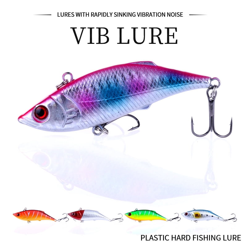HENGJIA Fishing Lures, 5PCS Lipless Crankbaits for Bass, Top Water Lures Minnow VIB Hard Baits Sinking Fishing Lure for Saltwater Freshwater Bass, Redfish, Trout, Walleye