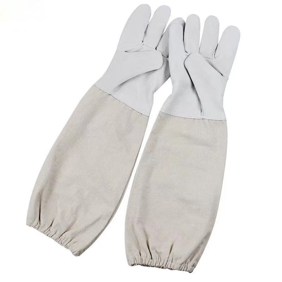 Beekeeping Gloves - Thickened Goatskin Bee Gloves for Canvas sheepbelt cuff anti bee sting gloves size XL