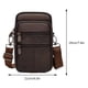 thumbnail image 3 of Riñoneras informales para hombre, Bolso cruzados de piel de vaca ajustables, portátiles para viajes de negocios, 3 of 5
