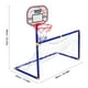 thumbnail image 5 of KAKOWELY 1 juego de aro de baloncesto para exteriores, portería de fútbol portátil, puerta de fútbol pequeña, 5 of 5