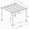 thumbnail image 5 of ALEKO DIY 9 x 9 Aluminum Grape Trellis Pergola Canopy Gazebo Gray Color, 5 of 5