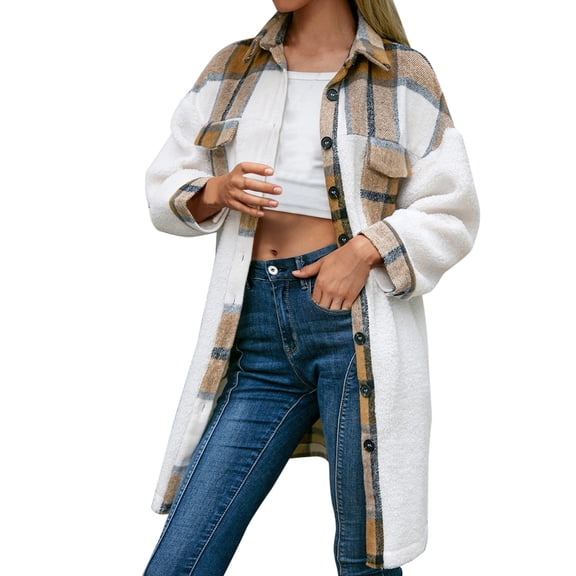 Vedolay Jacket Women Lightweight Long Sleeve Open Front Blazer Jacket Cardigan Beige,M