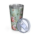 thumbnail image 2 of 16oz Tumblers Pioneer Flower Floral Print Pattern Stainless Steel Vacuum Insulated Double Wall Travel Tumbler Cups Mug with Lid and Straw,Cleaning Brush for Coffee,Tea, 2 of 4
