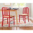 thumbnail image 4 of Linon Badden Chaises Latérales en Métal Ensemble de Deux en Rouge, 4 of 14