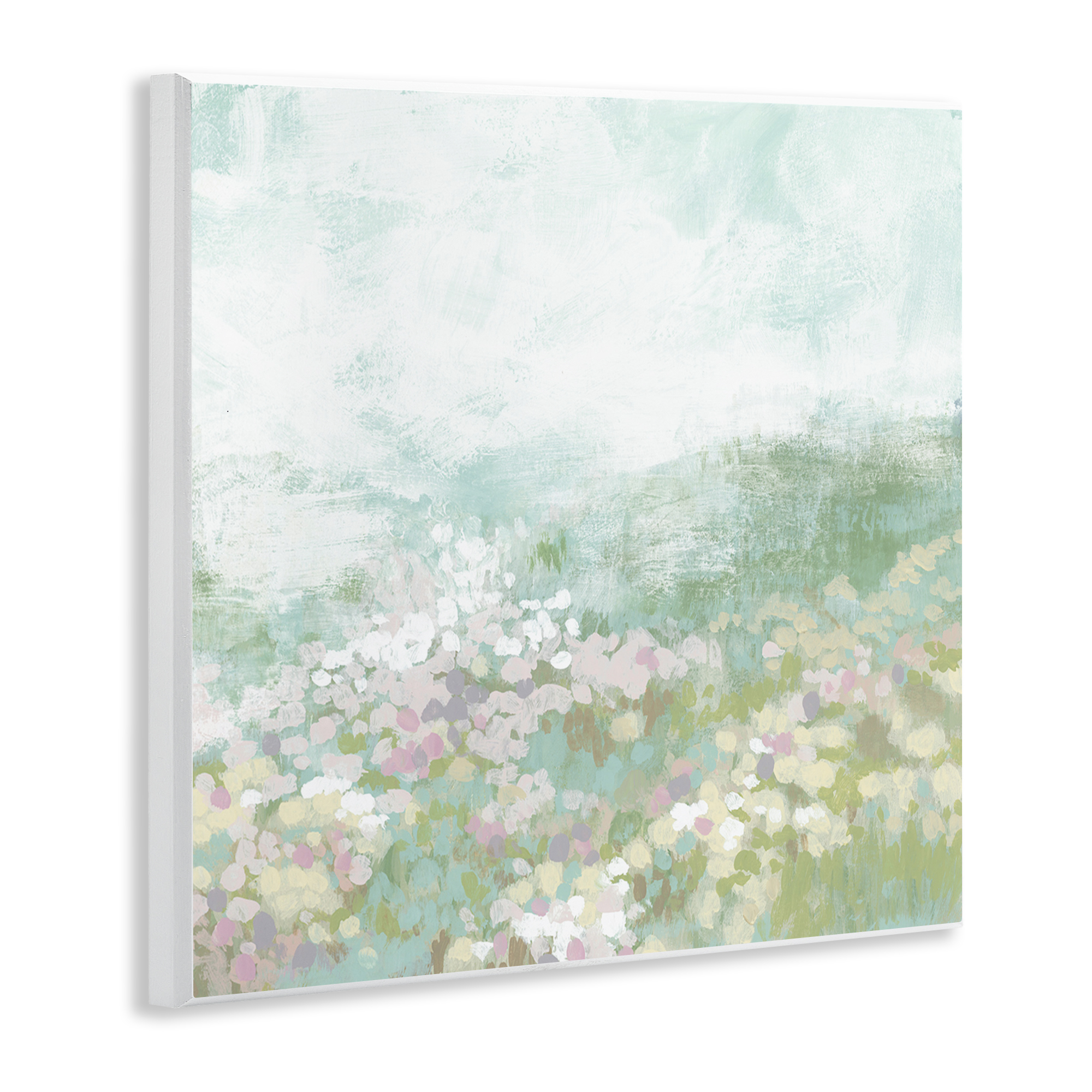 Stupell Industries Rural Meadow Impression Landscape Painting Unframed Art Print Wall Art, 12 x 12