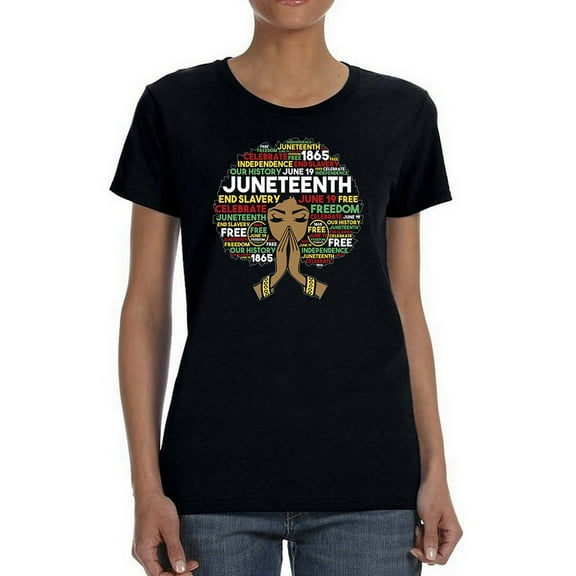 Smartprints Womens Graphic Tee - Juneteenth - Regular Fit 100% Cotton