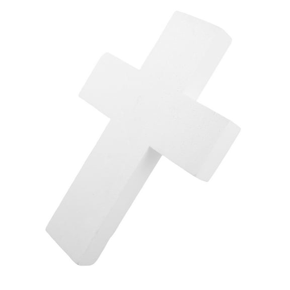 TABLZONE DIY Foam Cross Ornaments Elegant Design White 1Pack For Floral Arrangement Party Decoration