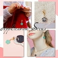 thumbnail image 5 of 1Box 1 Box 50Pcs Flower Enamel Charms Cherry Blossom Knitting Stitch Markers Clip On Bracelet Charms for Jewellery Making Sewing Weaving Zipper Pull Charm with Lobster Clasp Locking Crochet, 5 of 5
