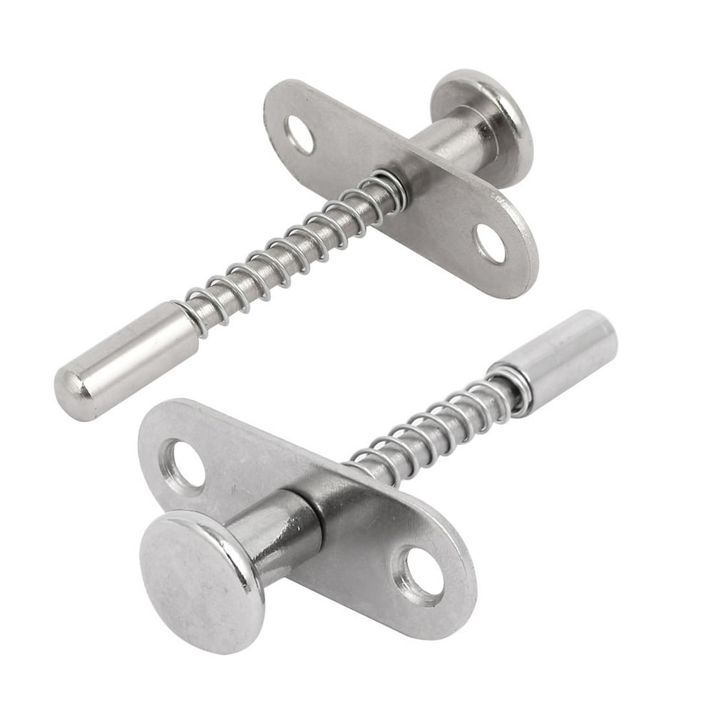 2pcs Stainless Steel Spring Quick Release Lock Pin w Plate 7mm Dia
