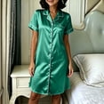 thumbnail image 6 of Gytharion Homewear Nightshirt for Women Lapel Button Down Sleepshirt Casual Short Sleeve Nightgown, 6 of 7