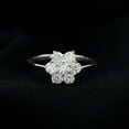 thumbnail image 3 of Rosec Jewels Lab Created Diamond Floral Ring - Ef-Vs Quality Certified Diamond Cluster Ring - with Jewelry Box, 18K White Gold, US 5.50, 3 of 6